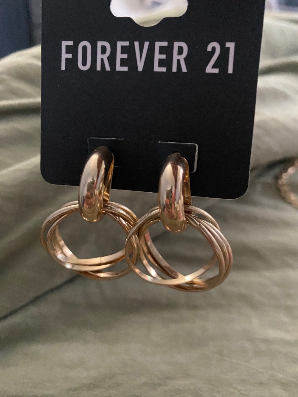 Forever 21 gold earrings brand new